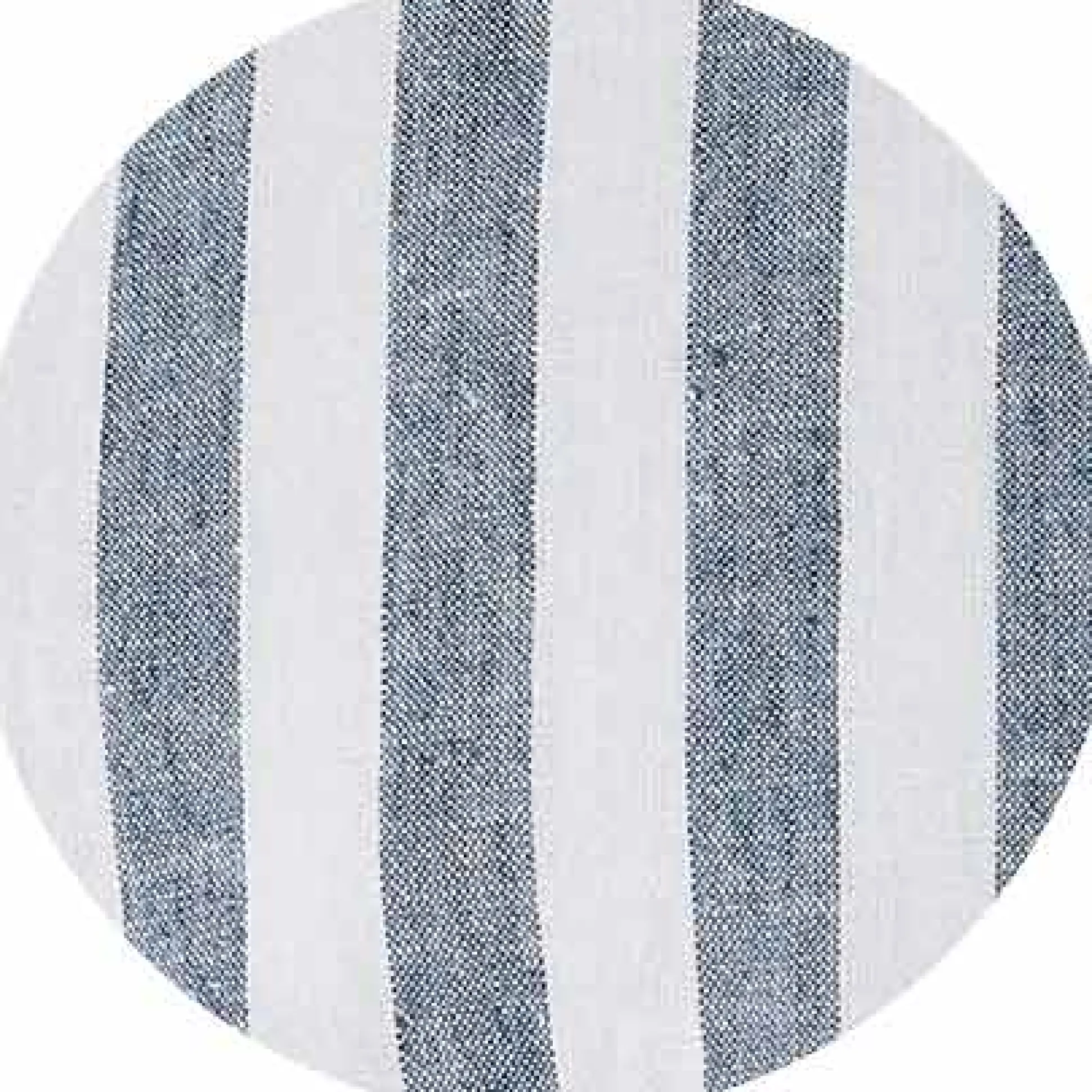 Navy White Bold Stripe Linen Cotton Classic Fit Short Sleeve Shirt