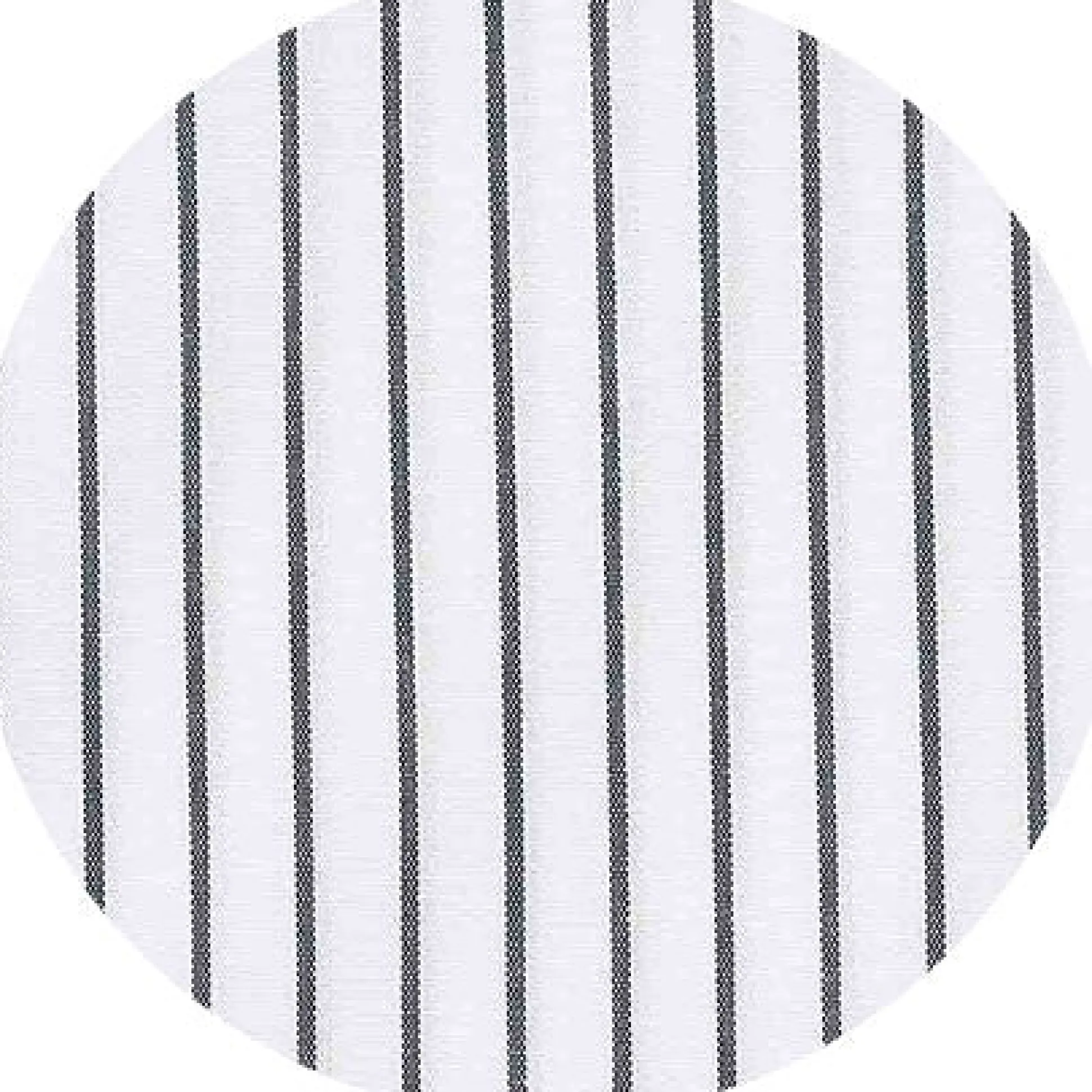 Navy White Stripe Cotton Classic Fit Formal Shirt - Double Cuff