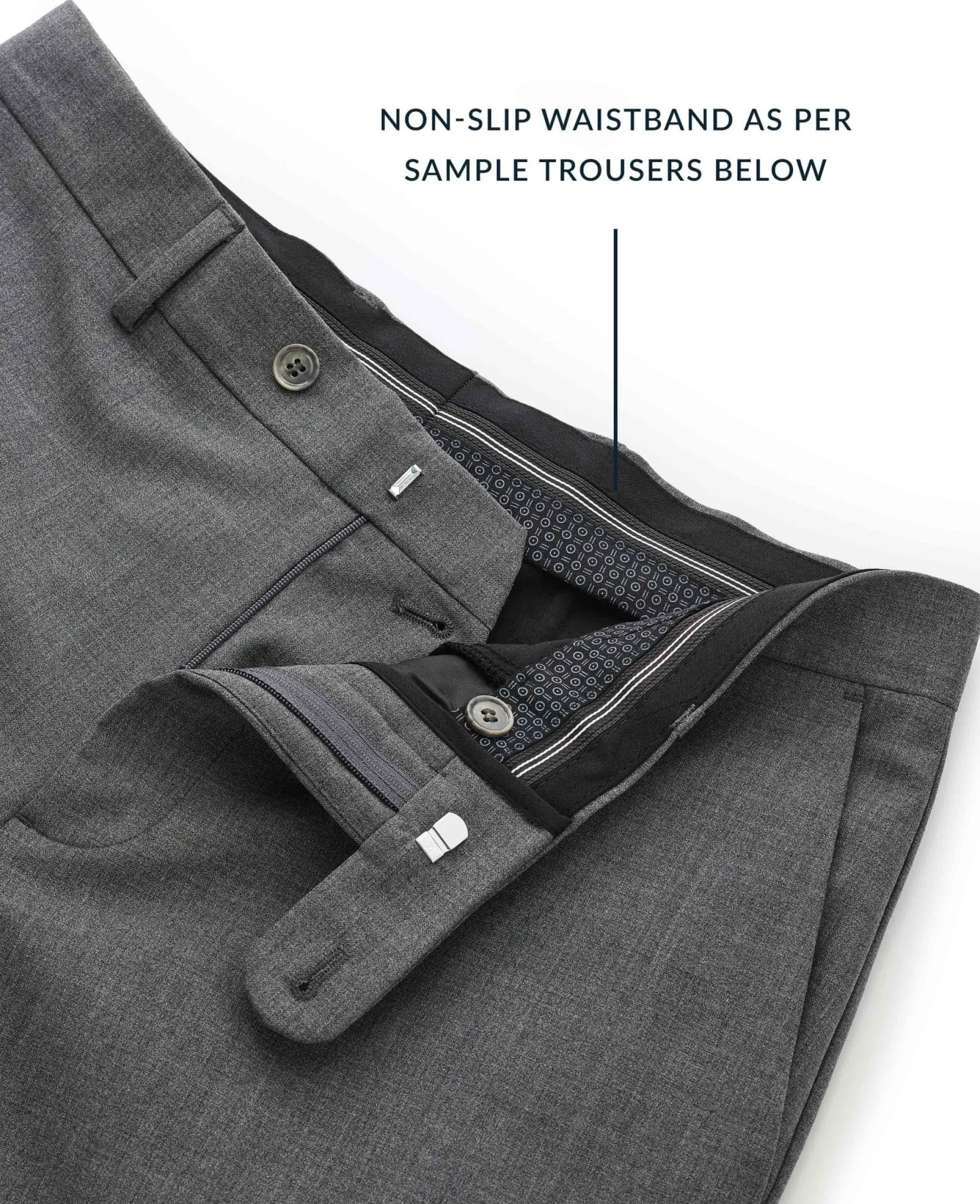 Navy Wool-Blend Tailored Suit