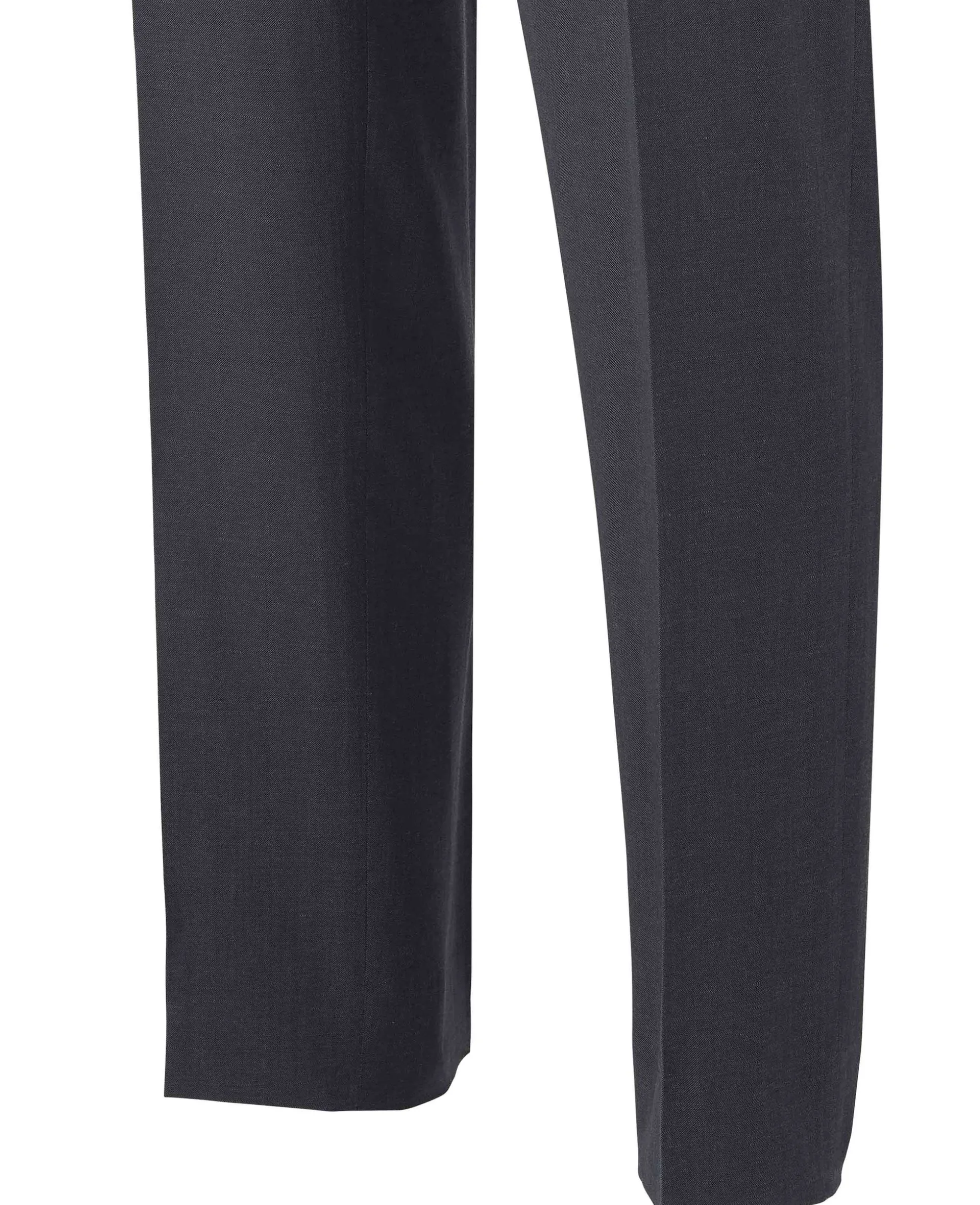 Navy Wool Linen Blend Suit Trousers