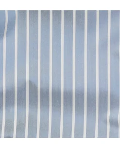 Pale Blue Cotton Twill Wide Stripe Lounge Shorts