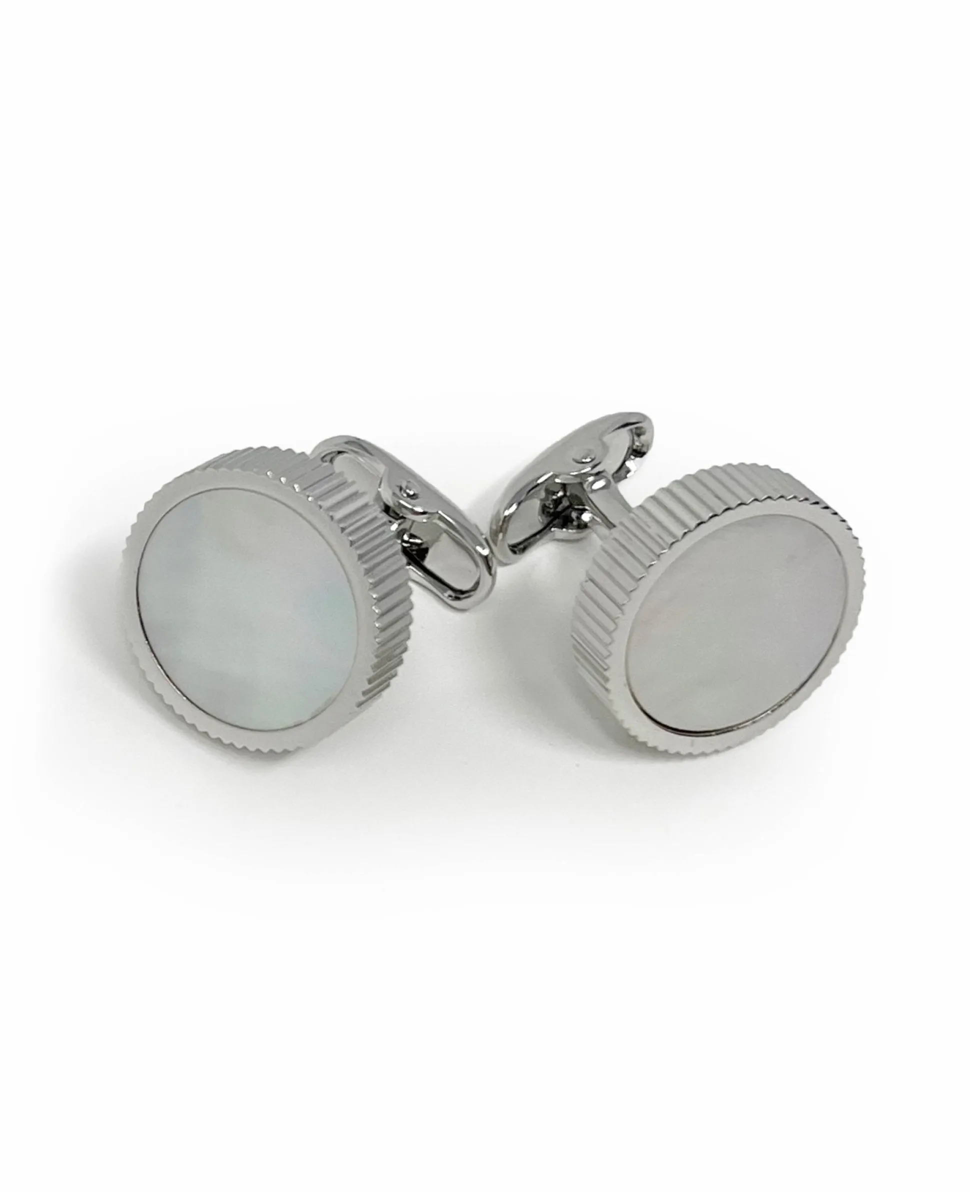 Pearl Rhodium-Plated Cufflinks