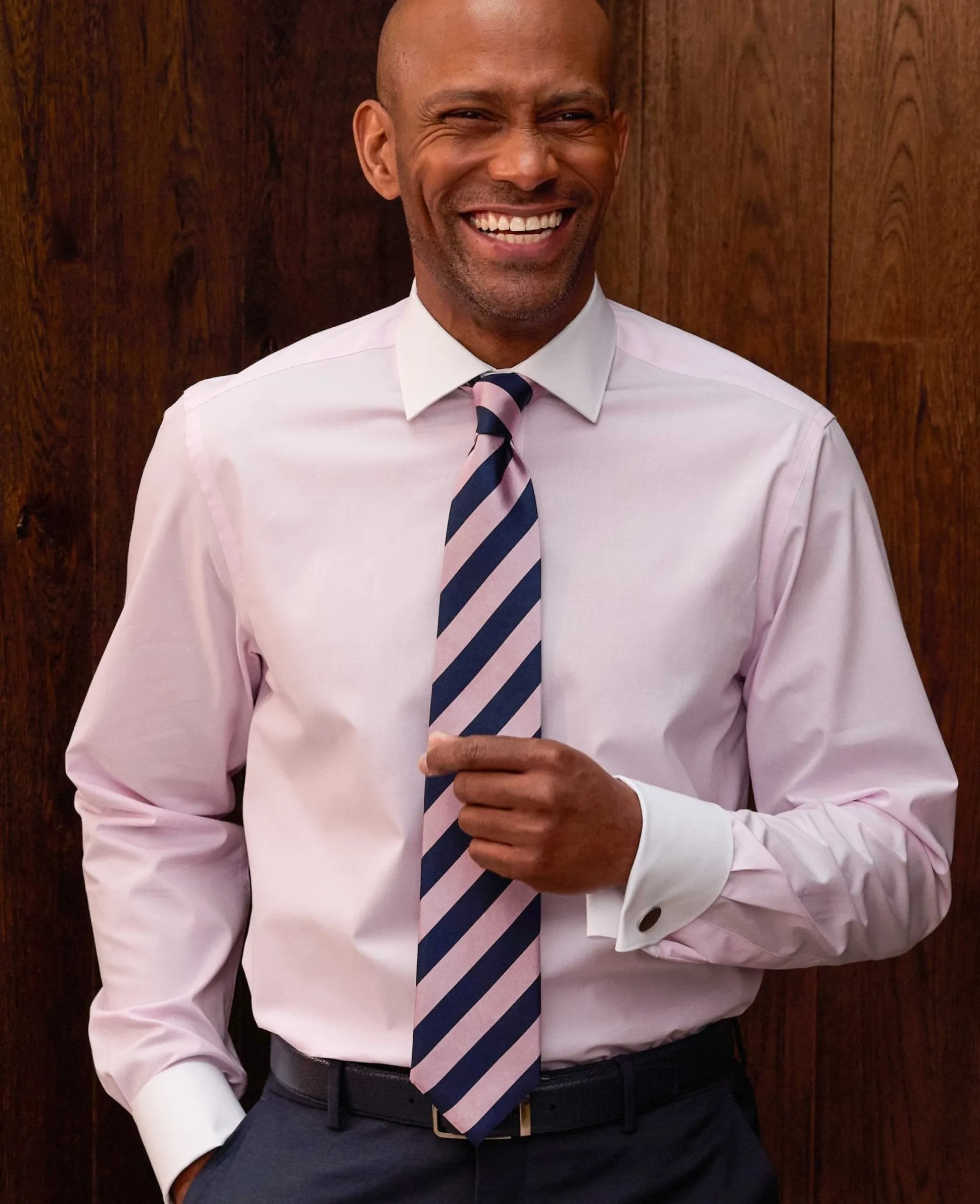Pink Stripe Silk Tie