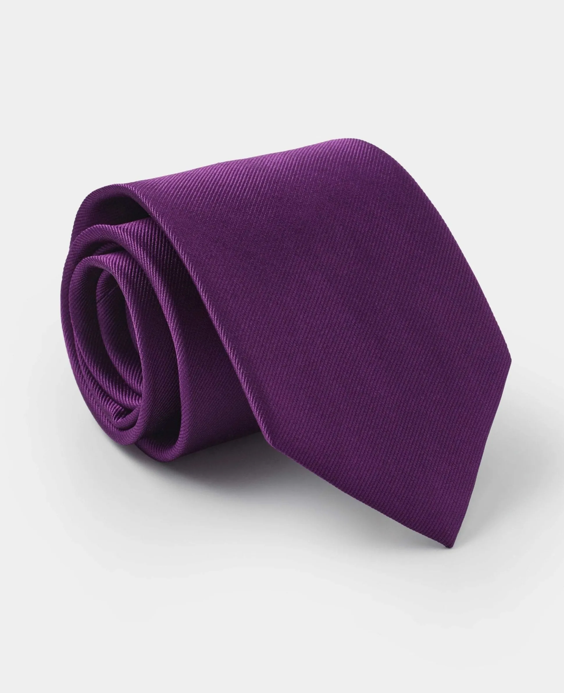 Purple Fine Twill Silk Tie