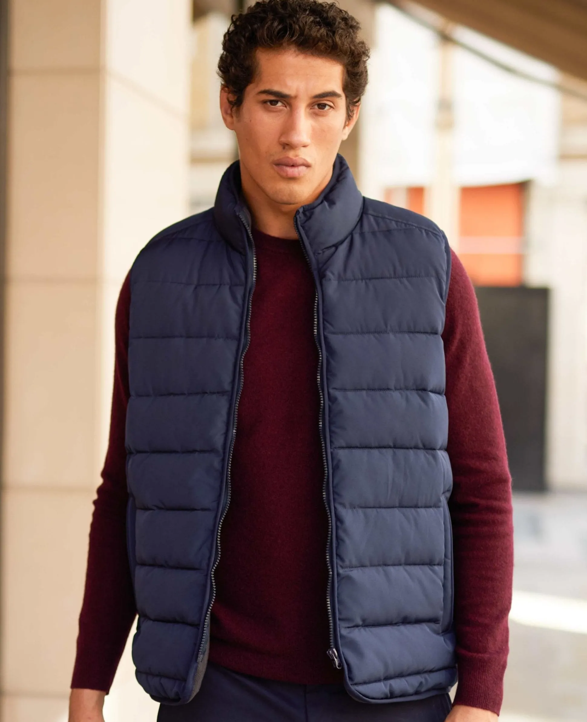 100% Recycled Navy Quilted Gilet