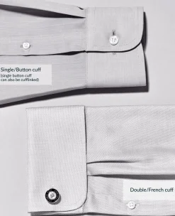 Sky Blue Twill Slim Fit Shirt W/ Cutaway Collar - Single or Double Cuff