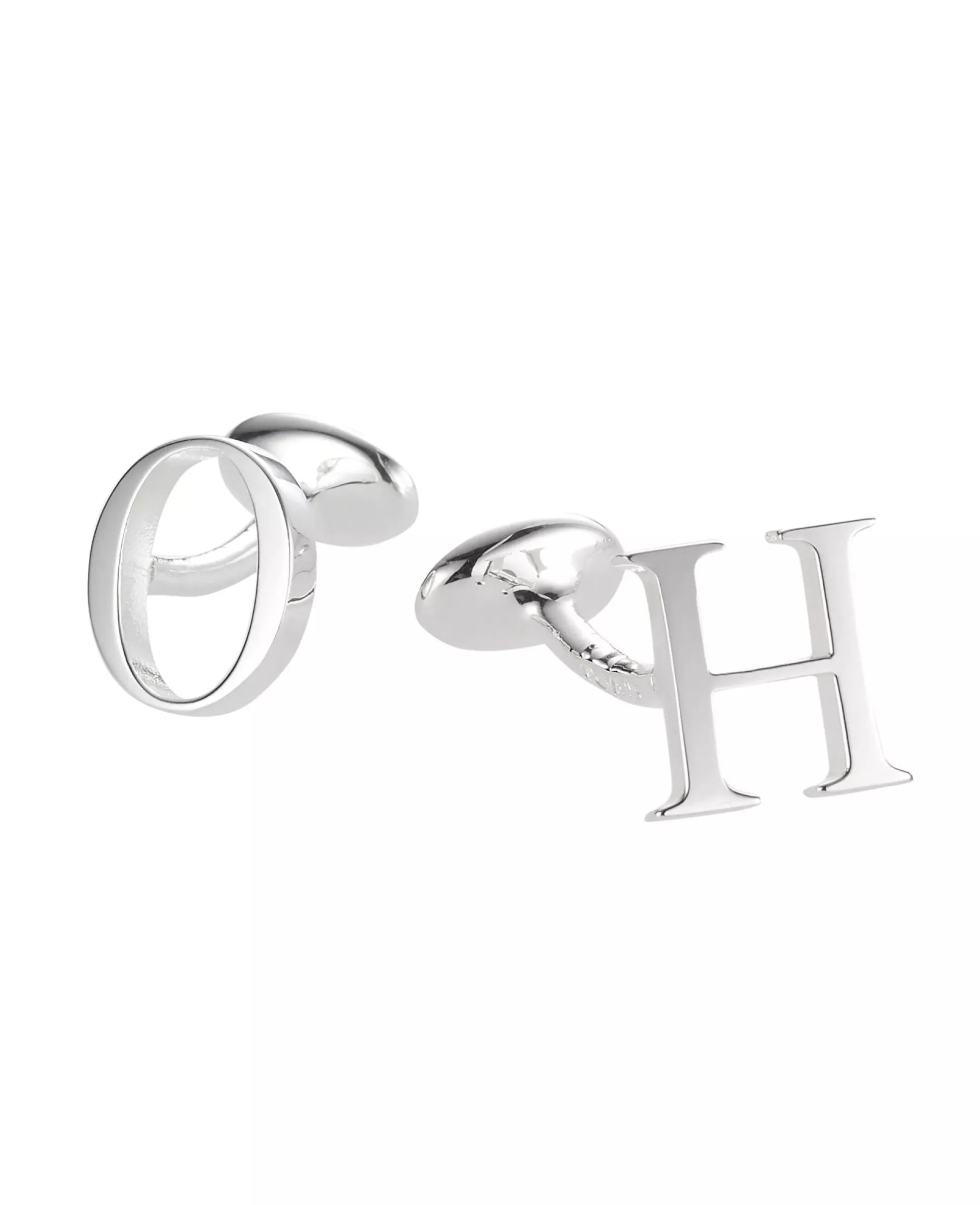 Sterling Silver Initial Single Letter Cufflink