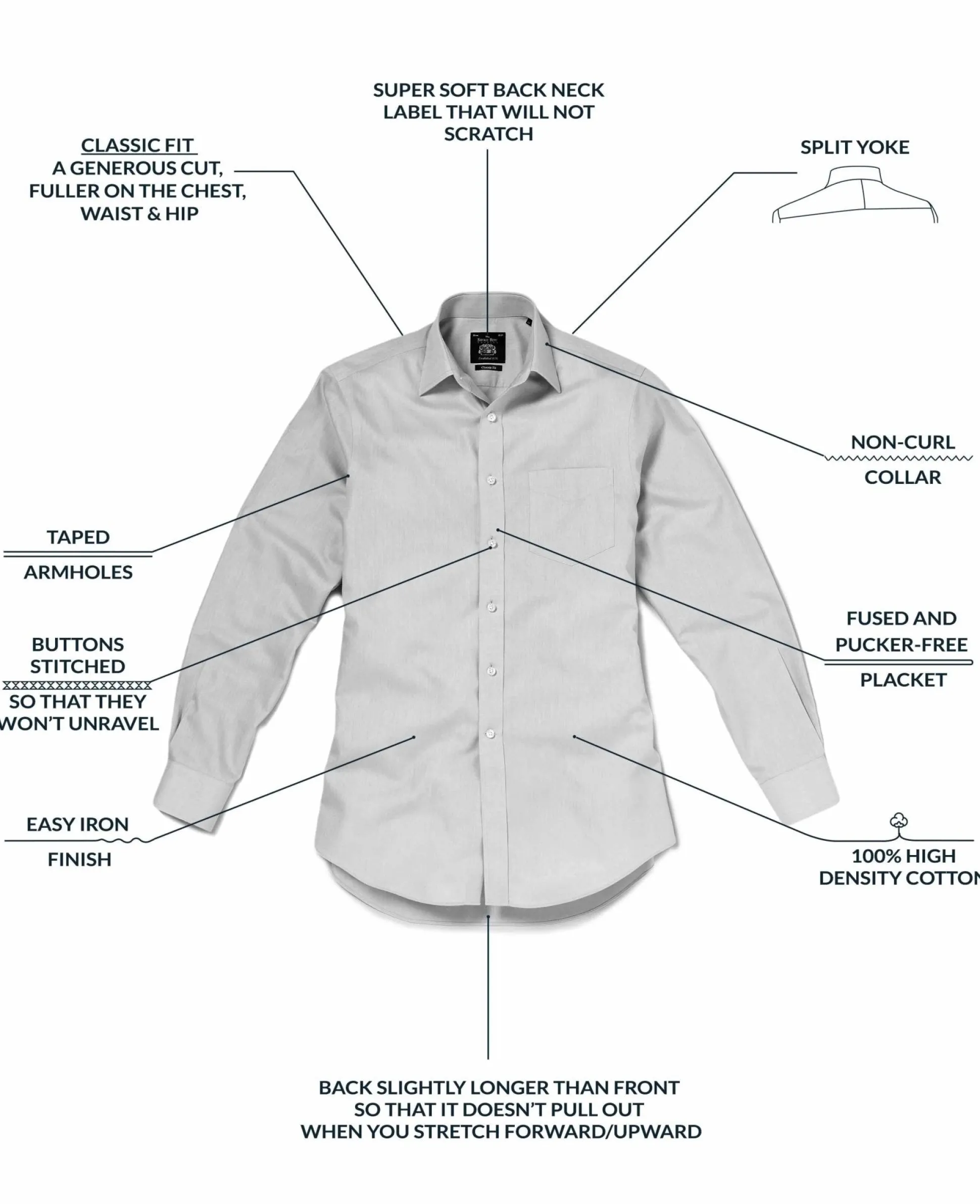 White Linen-Blend Classic Fit Casual Shirt