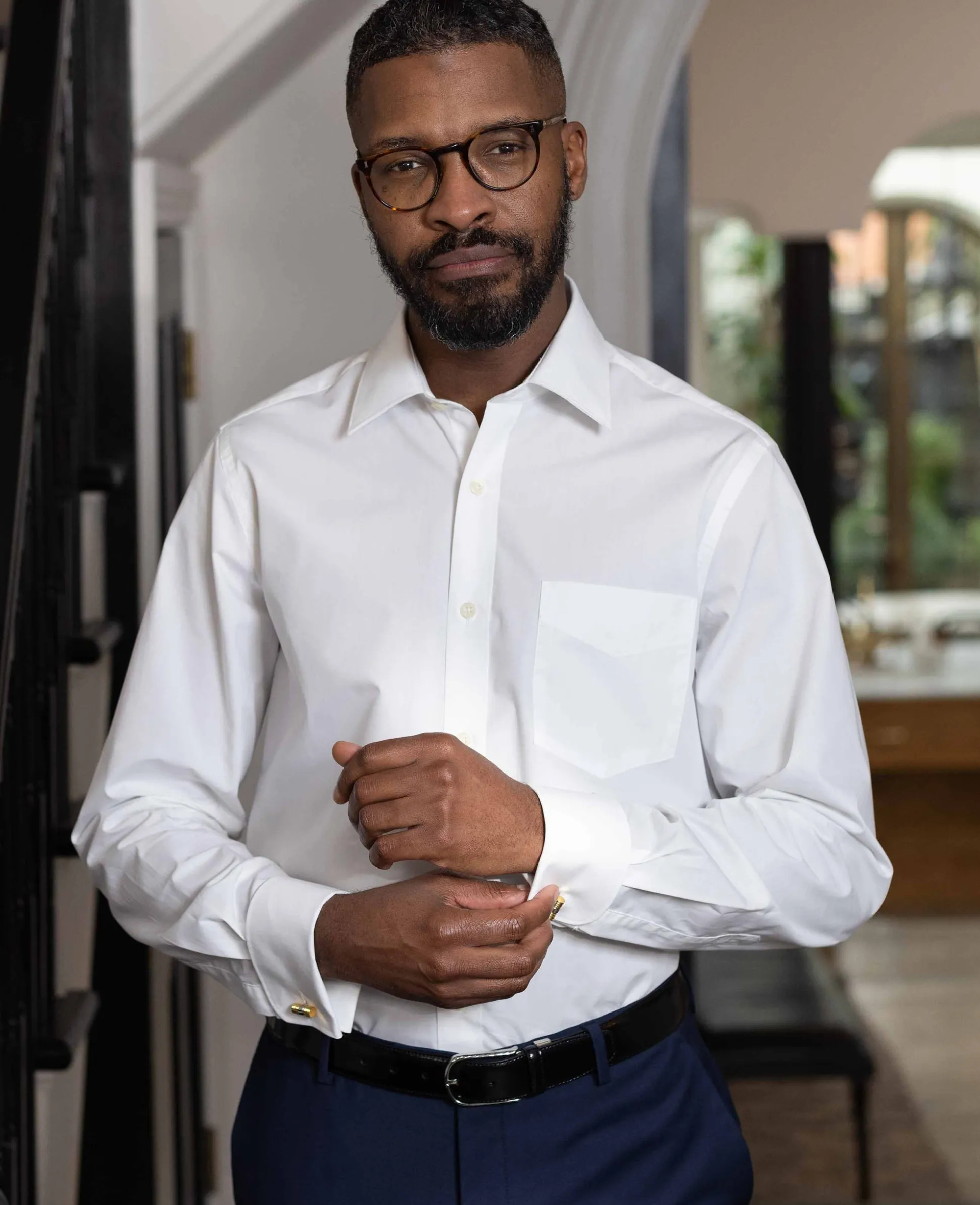 White Poplin Classic Fit Formal Shirt - Single or Double Cuff