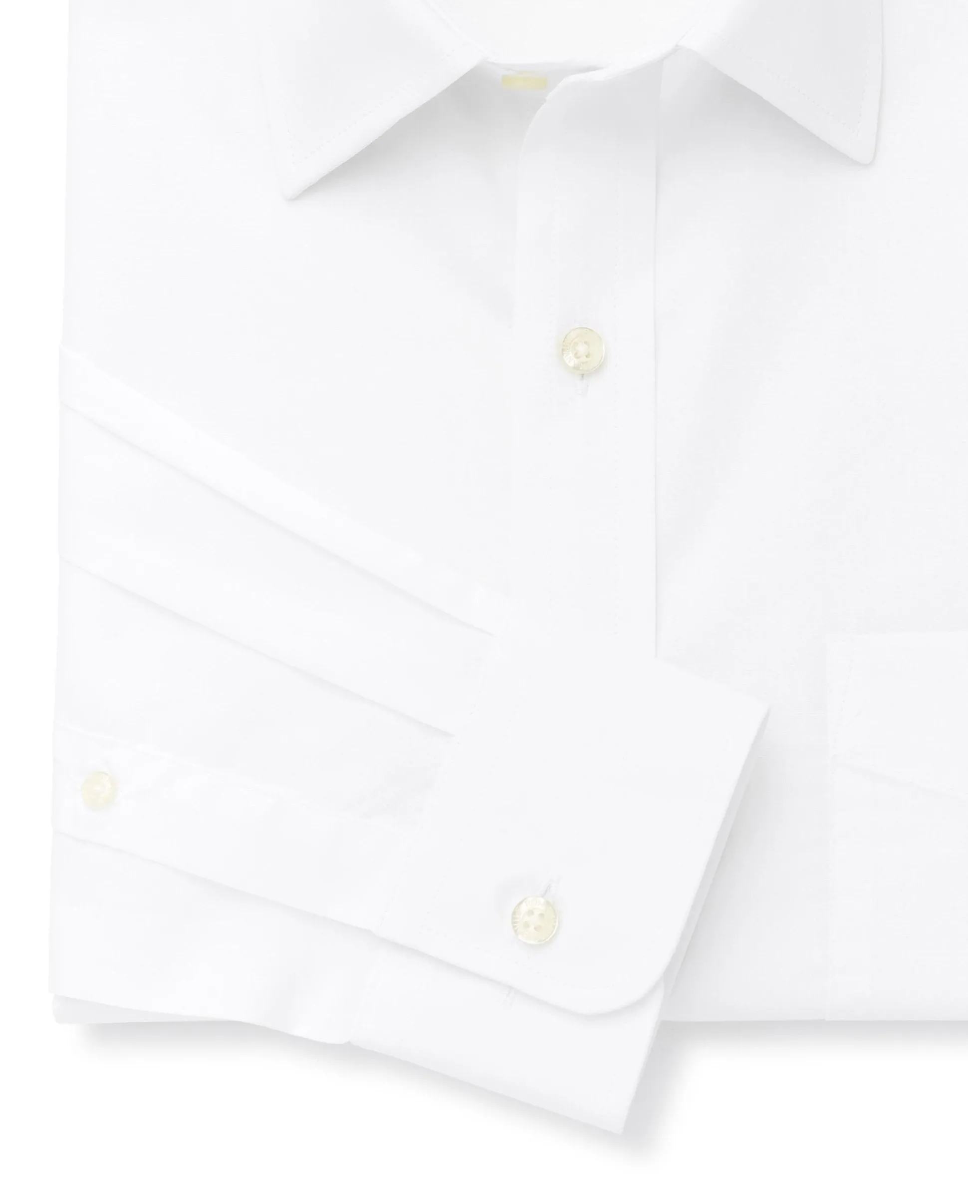 White Poplin Classic Fit Formal Shirt - Single or Double Cuff