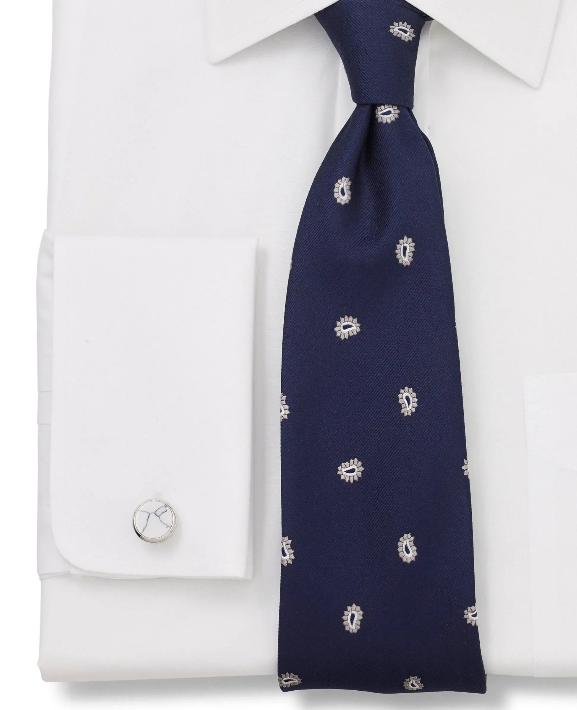 White Poplin Classic Fit Formal Shirt - Single or Double Cuff