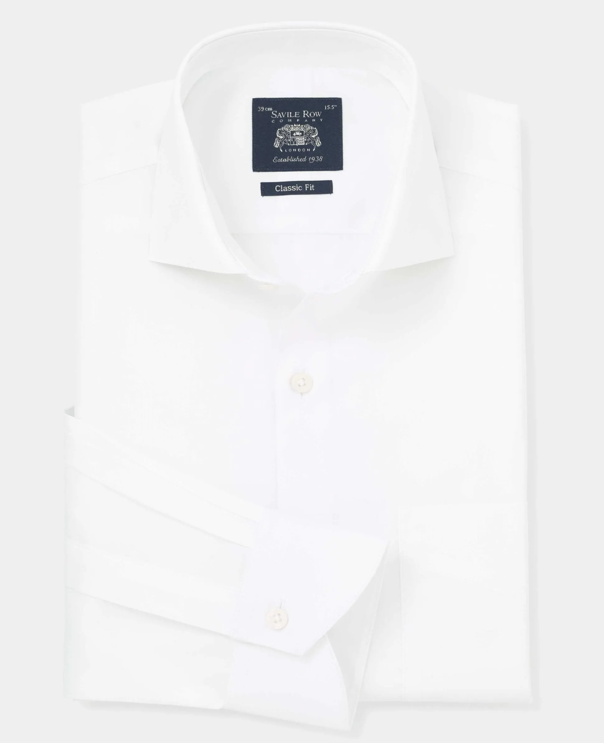 White Poplin Classic Fit Formal Shirt - Single Cuff
