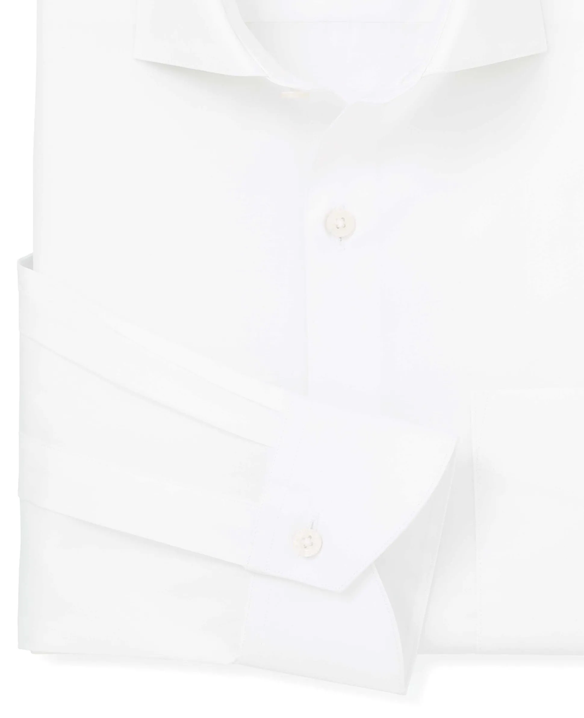 White Poplin Classic Fit Formal Shirt - Single Cuff