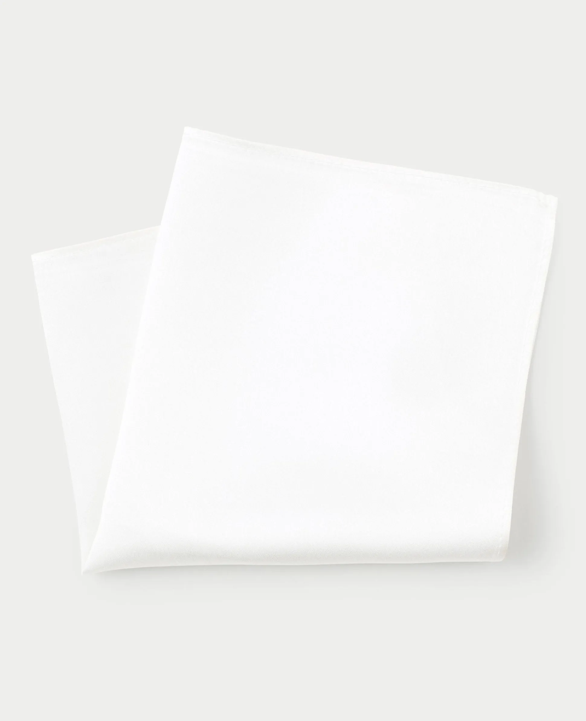 White Silk Pocket Square