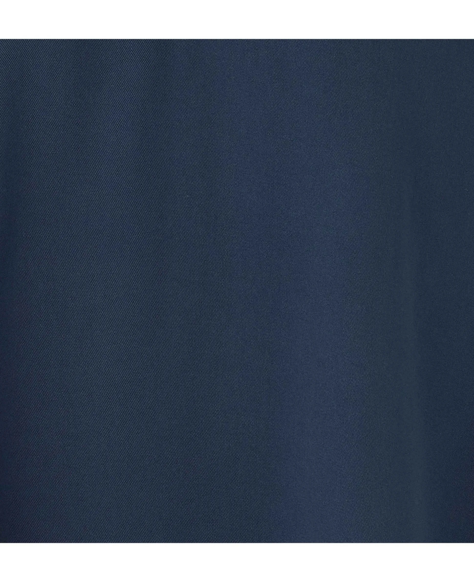 Women's Navy Viscose Twill Grandad Collar Shirt