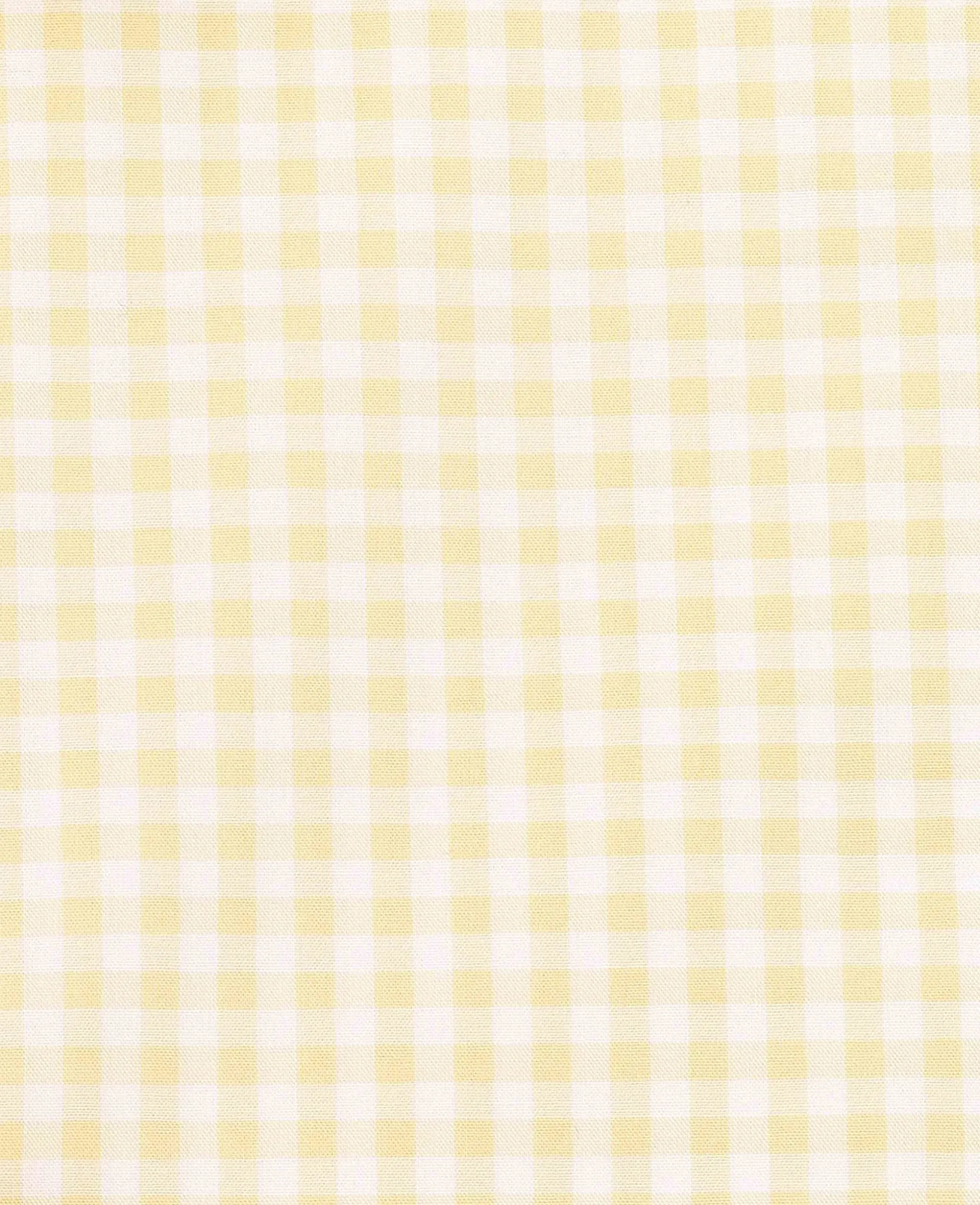Yellow Cotton Poplin Gingham Check Classic Fit Formal Shirt - Single Cuff